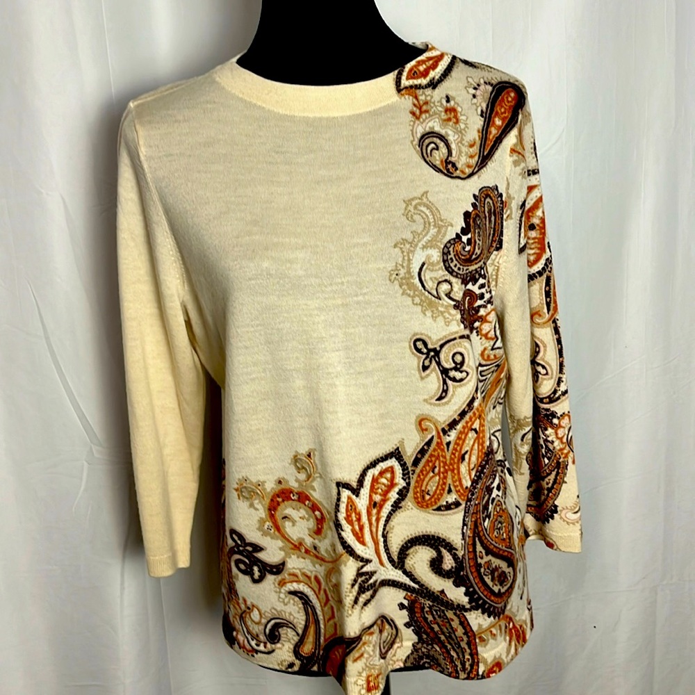 Talbot’s Petites Pure Merino Wool light sweater LP
